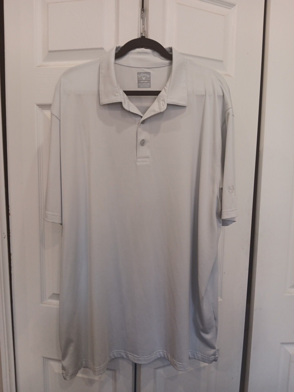 Callaway Opti Dry Men’s Light Gray Performance Golf Polo Shirt Size XXL